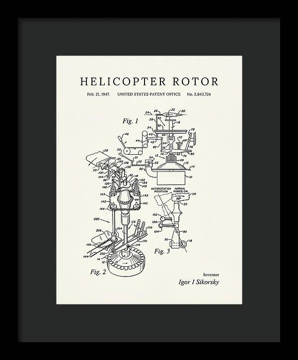 Helicopter Rotor Sikorsky Minimalist Patent Us2643724