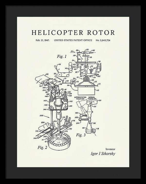 Helicopter Rotor Sikorsky Minimalist Patent Us2643724