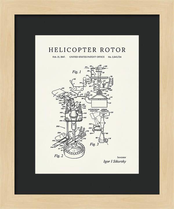 Helicopter Rotor Sikorsky Minimalist Patent Us2643724