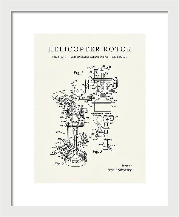 Helicopter Rotor Sikorsky Minimalist Patent Us2643724