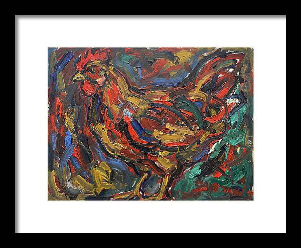 Hen In Expressionist Style