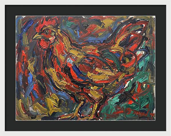Hen In Expressionist Style