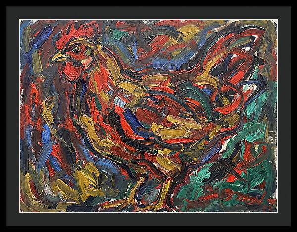 Hen In Expressionist Style