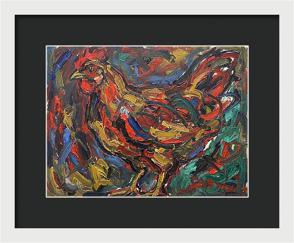 Hen In Expressionist Style