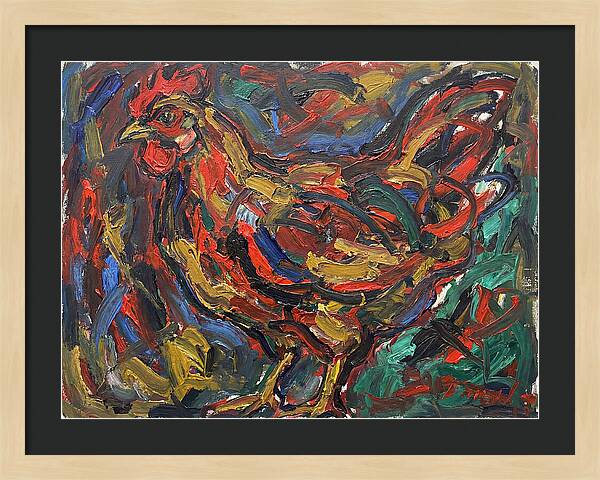 Hen In Expressionist Style