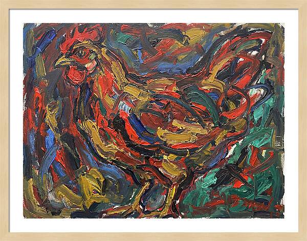 Hen In Expressionist Style
