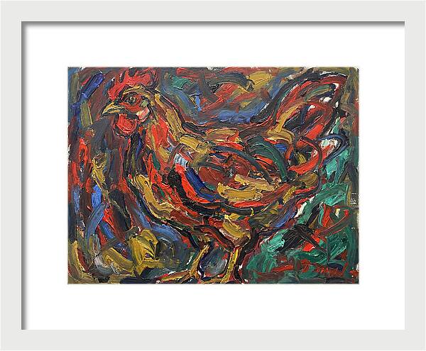 Hen In Expressionist Style