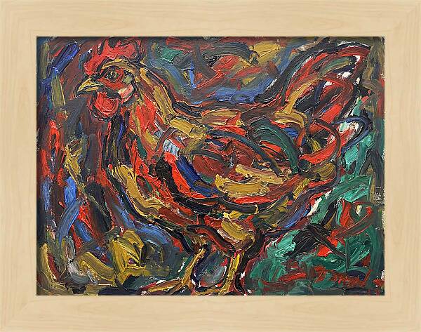 Hen In Expressionist Style