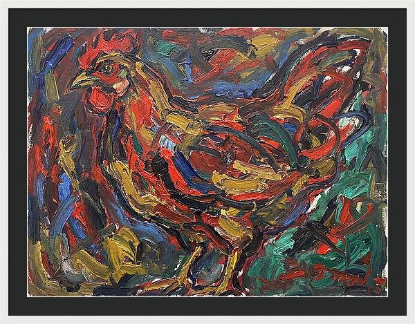 Hen In Expressionist Style