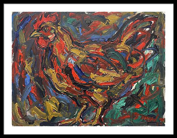 Hen In Expressionist Style