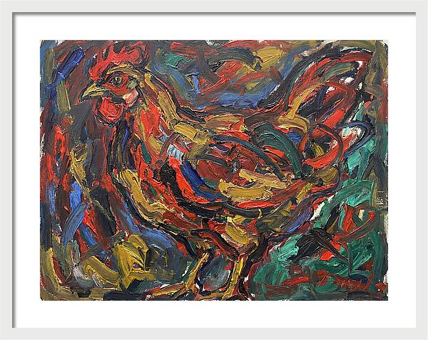 Hen In Expressionist Style