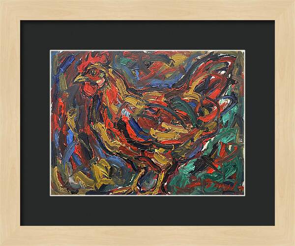 Hen In Expressionist Style