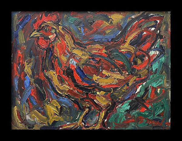 Hen In Expressionist Style