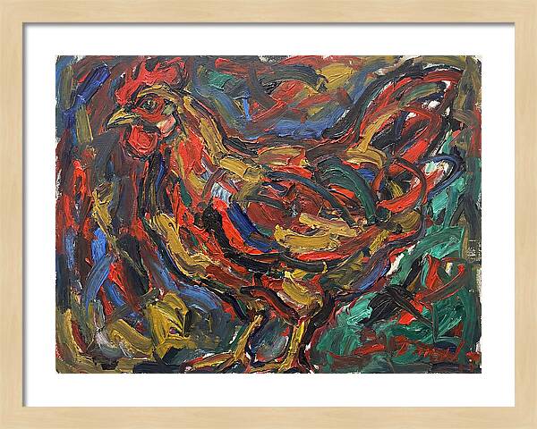 Hen In Expressionist Style