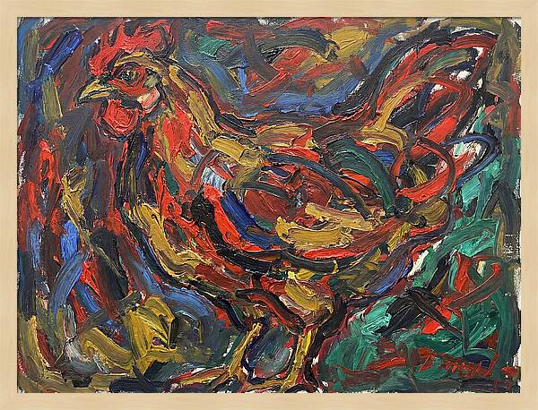 Hen In Expressionist Style