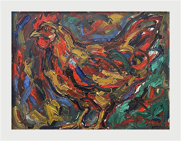 Hen In Expressionist Style