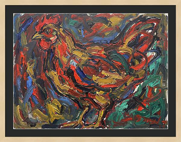 Hen In Expressionist Style