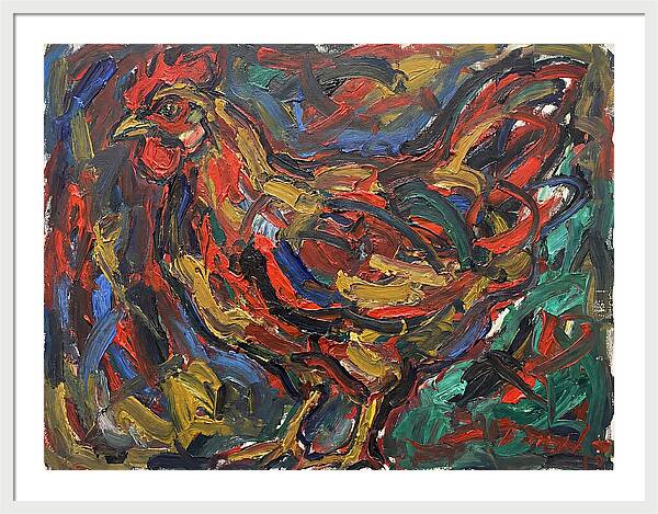 Hen In Expressionist Style