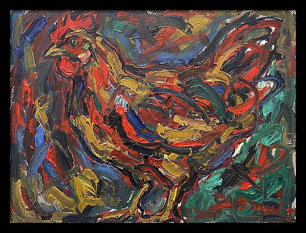 Hen In Expressionist Style
