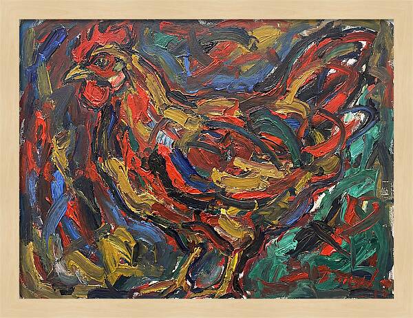 Hen In Expressionist Style