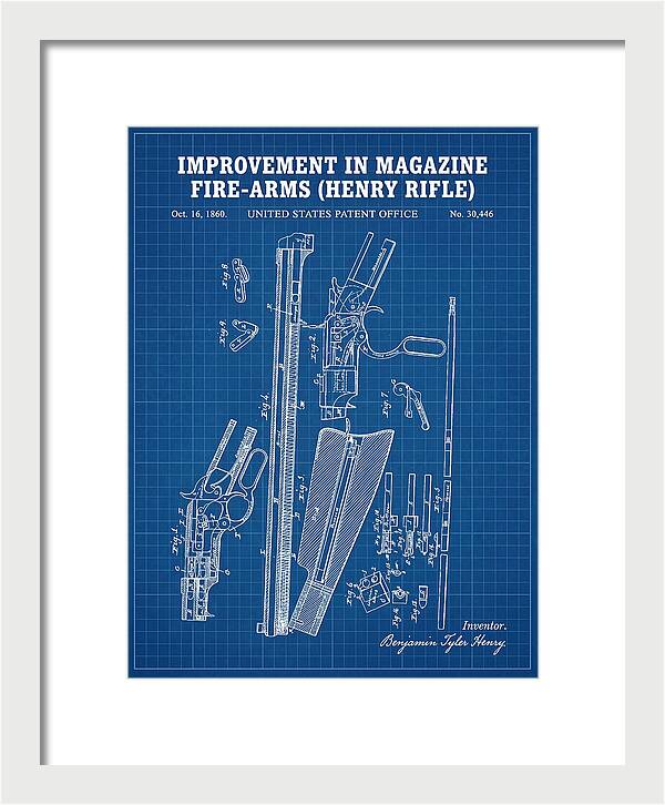 Henry Rifle Winchester Blueprint Patent Us30446