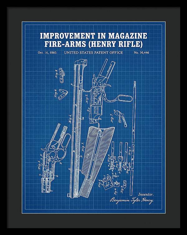 Henry Rifle Winchester Blueprint Patent Us30446