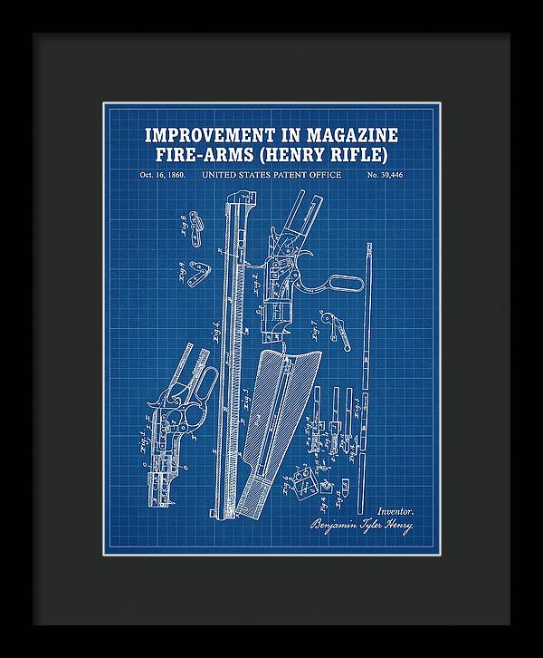Henry Rifle Winchester Blueprint Patent Us30446