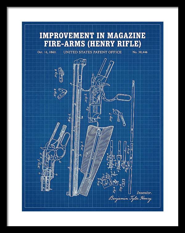 Henry Rifle Winchester Blueprint Patent Us30446