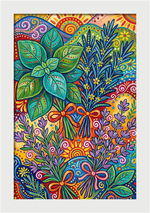 Herbs In Lively Hues