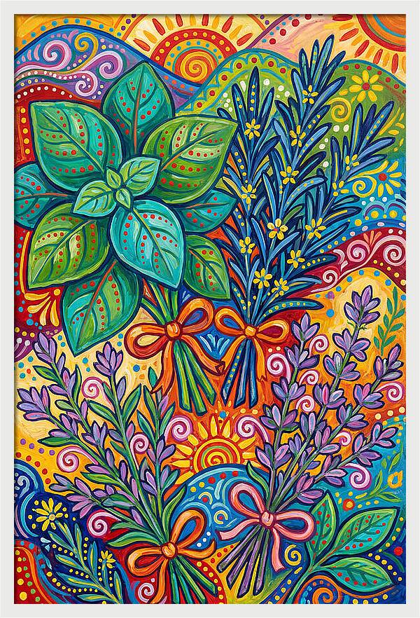 Herbs In Lively Hues