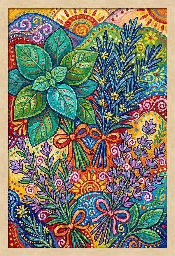 Herbs In Lively Hues
