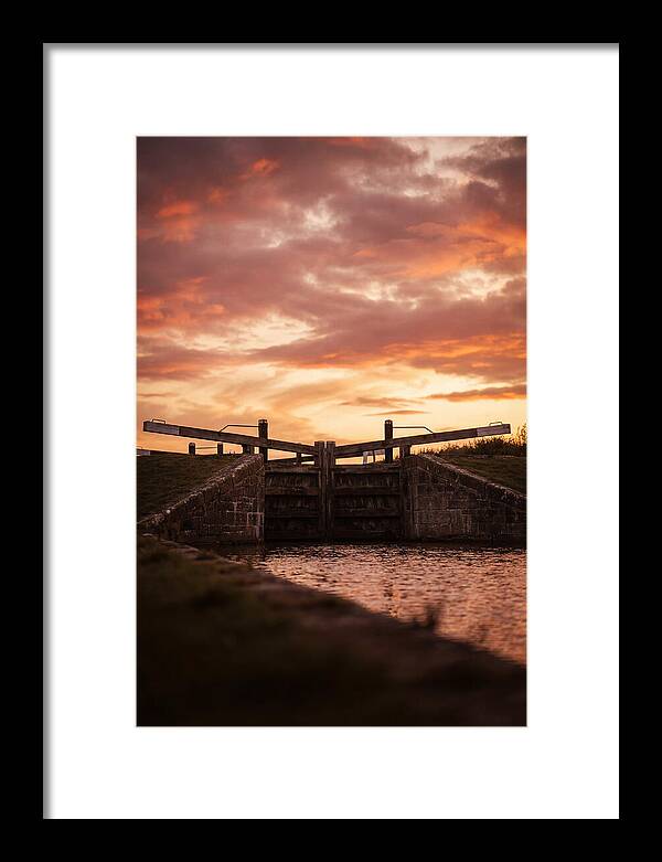 Heritage Canal Lock At Sunset