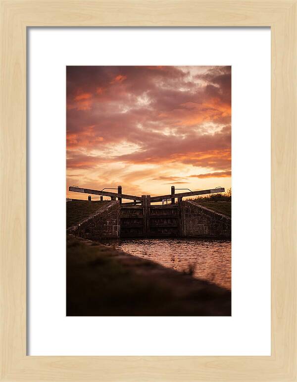 Heritage Canal Lock At Sunset