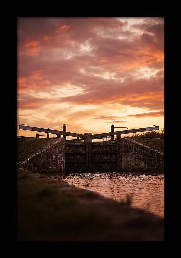 Heritage Canal Lock At Sunset