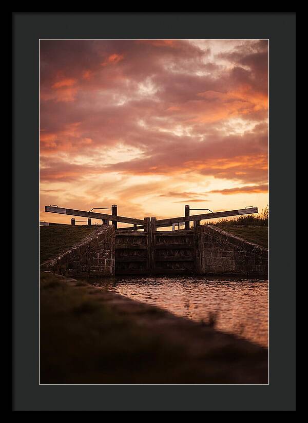 Heritage Canal Lock At Sunset
