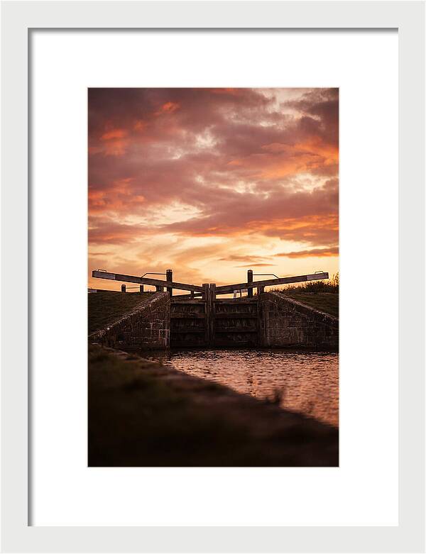 Heritage Canal Lock At Sunset