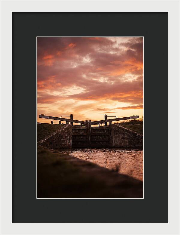 Heritage Canal Lock At Sunset
