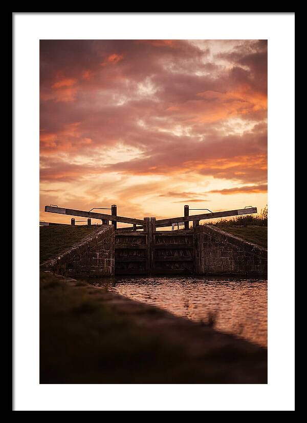 Heritage Canal Lock At Sunset