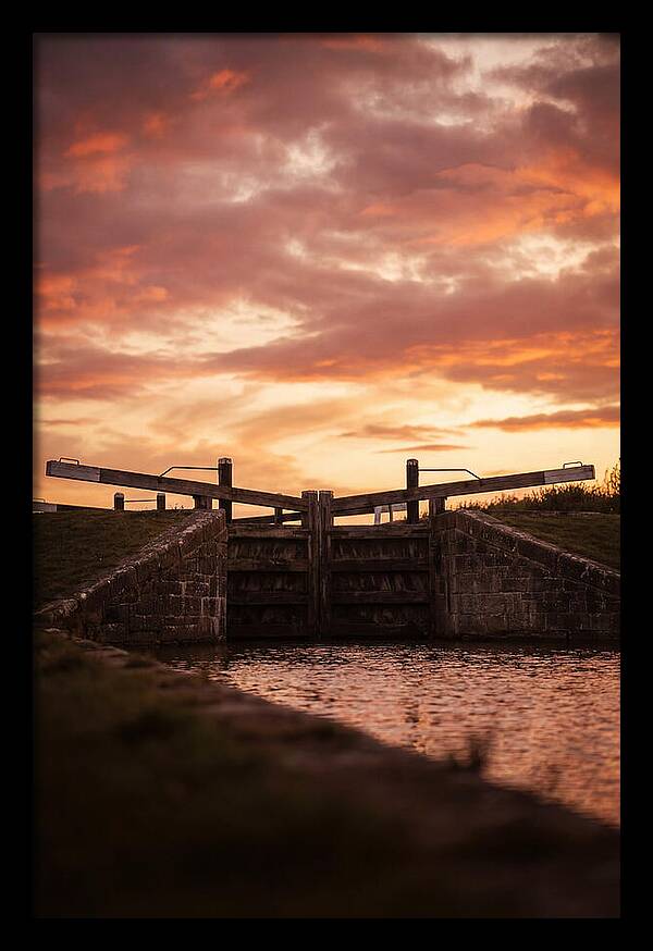 Heritage Canal Lock At Sunset
