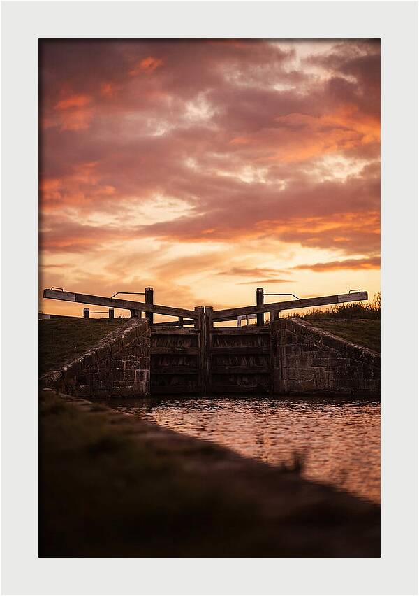 Heritage Canal Lock At Sunset