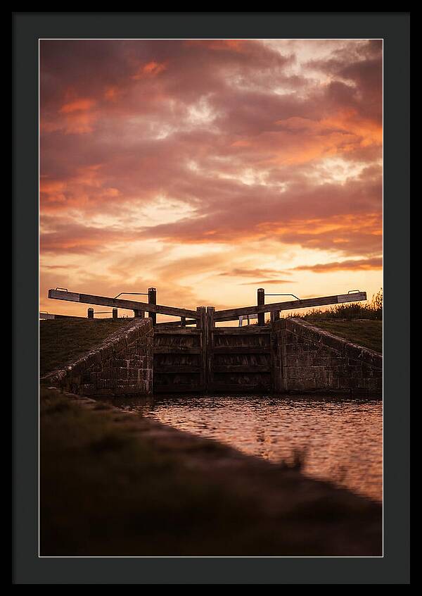Heritage Canal Lock At Sunset