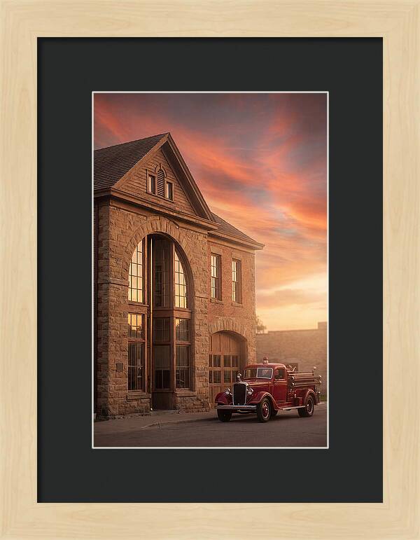 Heritage Fire Station At Dusk