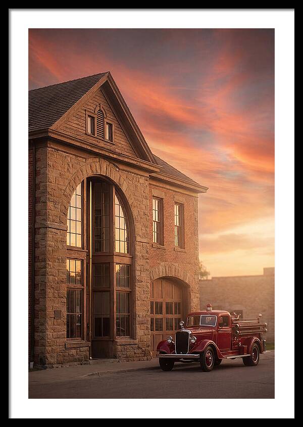 Heritage Fire Station At Dusk