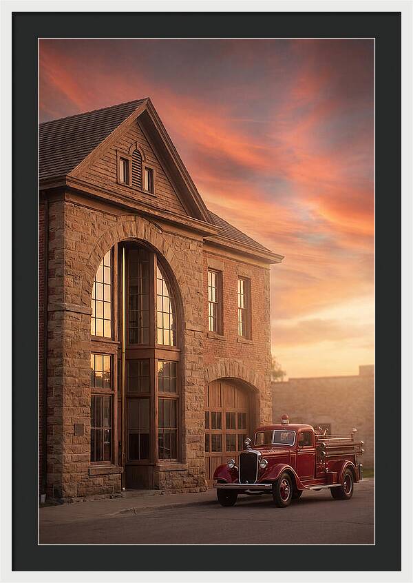 Heritage Fire Station At Dusk