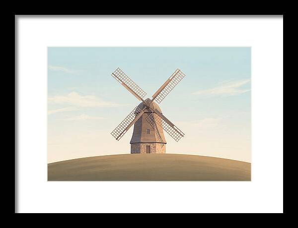 Heritage Windmill With Turning Sails
