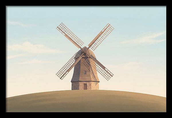Heritage Windmill With Turning Sails