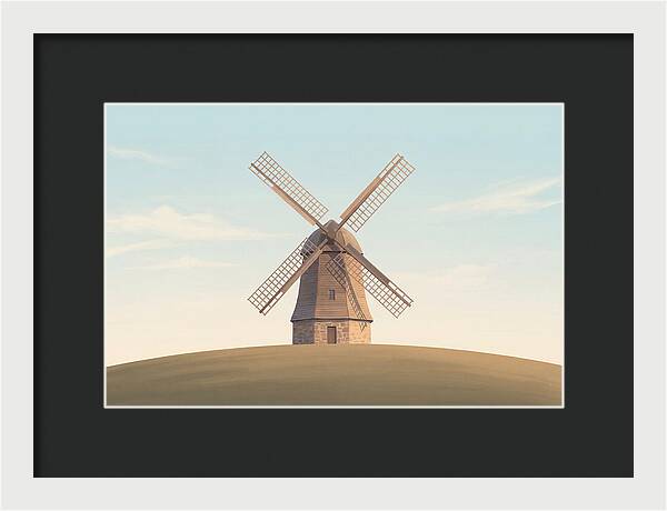 Heritage Windmill With Turning Sails