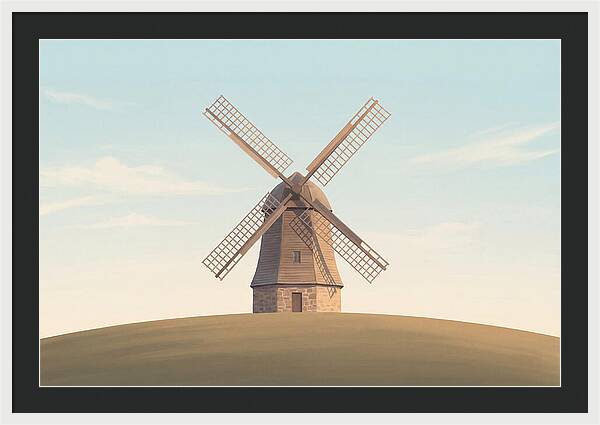 Heritage Windmill With Turning Sails