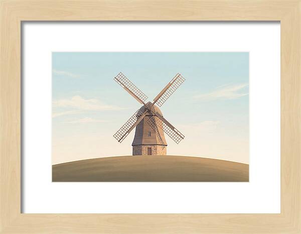 Heritage Windmill With Turning Sails