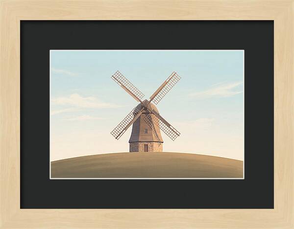 Heritage Windmill With Turning Sails